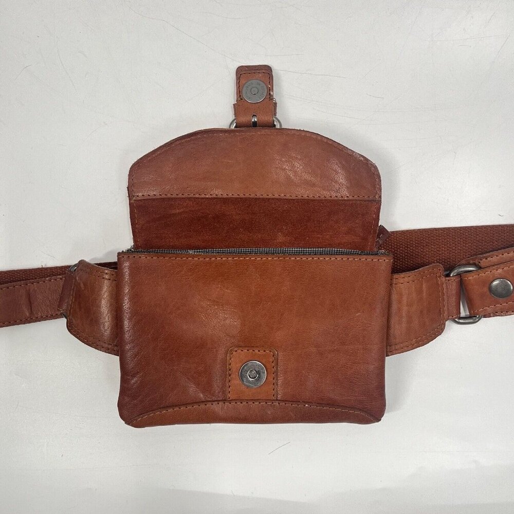 Spikes & Sparrow Brown Leather Belt Bag | Genuine Leather | Adjustable Waist Bag - Picture 13 of 16